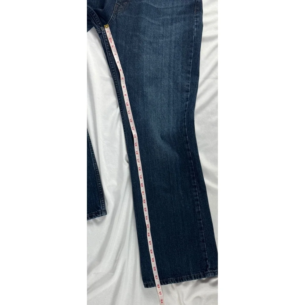 Levis 527 Slim Bootcut Jeans Mens 36x32 Dark Wash Indigo Blue Denim  western